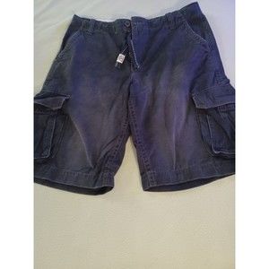 Aeropostale Mens Size 32 Authentic Cargo Shorts Navy Blue Y2K